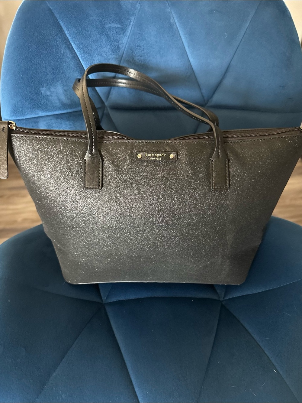 EUC Kate Spade Haven Lane Black Glitter Tote Bag♠️ - Picture 11 of 11